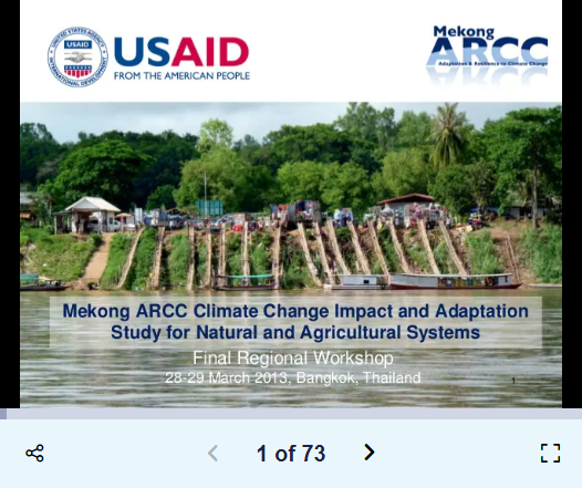 Mekong ARCC – ICEM Study Results Overview