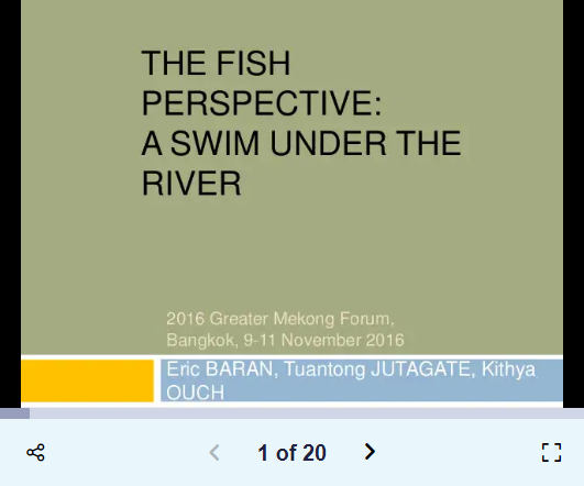 Environmental Study of the Lancang-Mekong Development Plan: Bathymetric Survey
