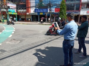 Figure 2: Pokhara engineers using KoboToolbox to survey road conditions in August 2022